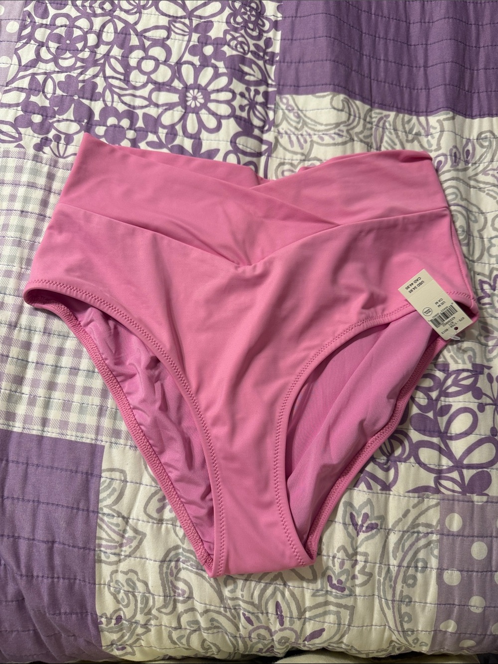 aerie Bright Pink High-Rise Bikini Bottoms